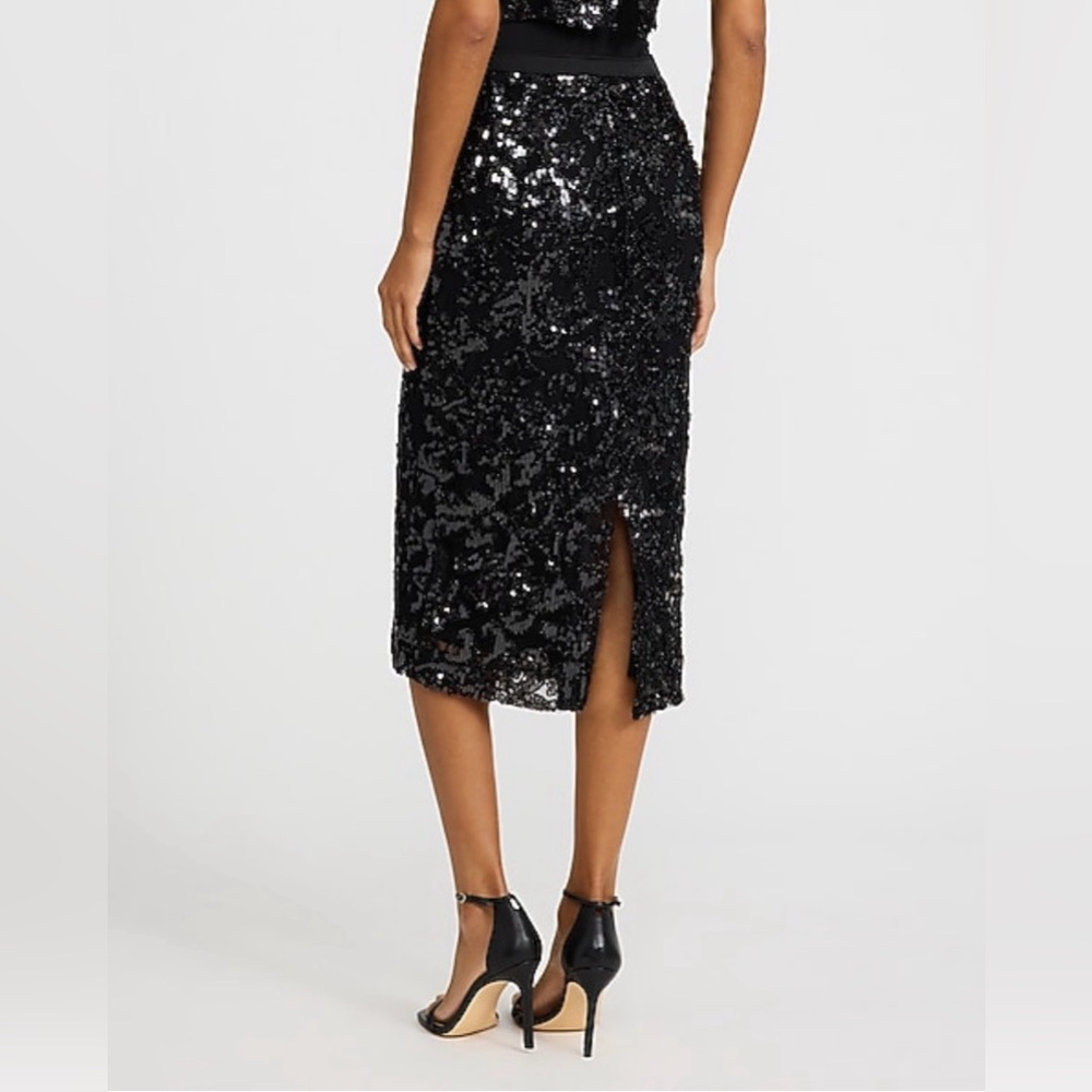 NWT Express High Waisted Printed Sequin Midi Skirt - size 2, 4 & 8 - Picture 3 of 7